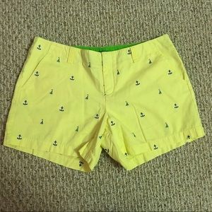 Lilly Pulitzer yellow palm beach fit shorts